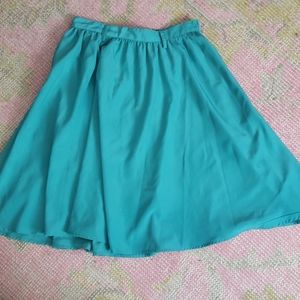 Turquoise flowy skirt